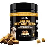 Senior Dog Joint Supplements with Glucosamine Chondroitin MSM - Hip & Joint Support for Dogs with Green Lipped Mussel, Turmeric, Omega 3 for Mobility & Comfort - Beef Flavour Dog Supplements