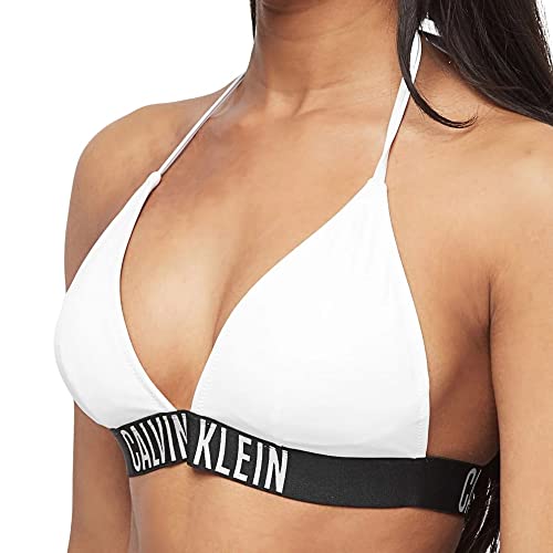 Calvin Klein Damen Bikinitop Triangel Gepolstert, Weiß (PVH Classic...