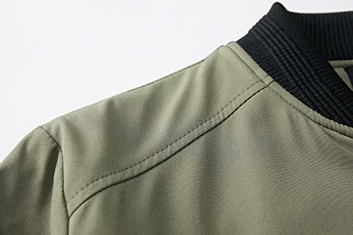 URBANFIND Men's Slim Fit Lightweight Sportswear Jacket Casual Bomber Jacket US M Avocado Green
