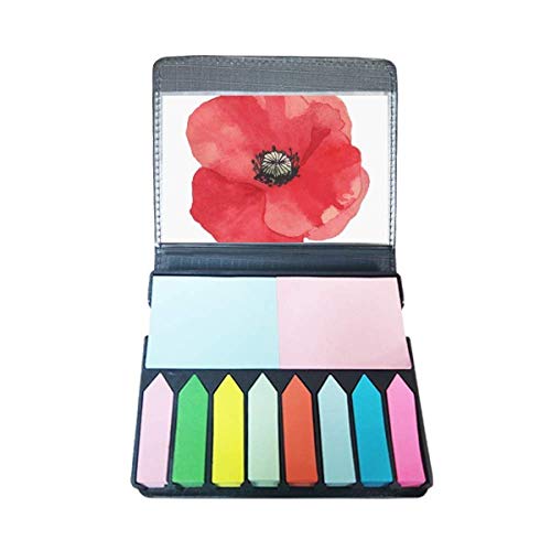 Notes coquelicot aquarelle auto-adhésives chic pour papeterie