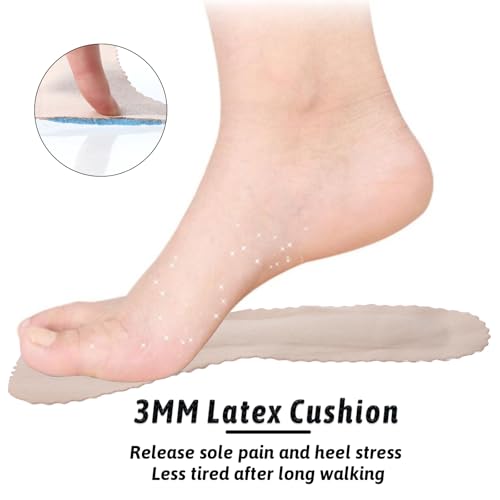 Image of TIESOME 2 Pairs High Heel Cushion Inserts for Women, 3 /4 Invisible Insoles Prevent Feet from Sliding Forward Non-Slip Slim Inserts Liners Comfort Shoe Pads for Sandal Flats High Heels(Skin)