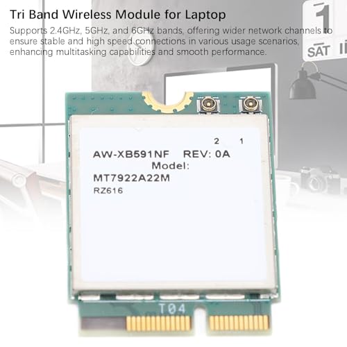 Tarjeta inalámbrica WiFi 6E M.2 de 5374Mbps, Tri Banda 2.4GHz/5GHz/6GHz, Bluetooth 5.2, Adaptador de red portátil de alta velocidad, interfaz PCIe, compatible con Windows 10 y 11 miniatura 4