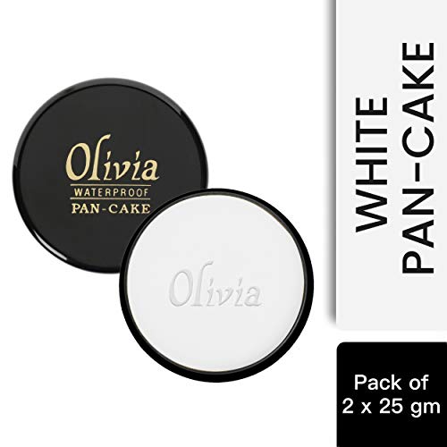 Image of Olivia Waterproof White Makeup Natural, Matte, Velvety Cream Concealer Pan Cake (25g, Shade No.20) - Pack of 2
