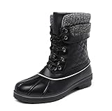 DREAM PAIRS Women's Monte_01 Black Mid Calf Waterproof Winter Snow Boots Size 10 M US