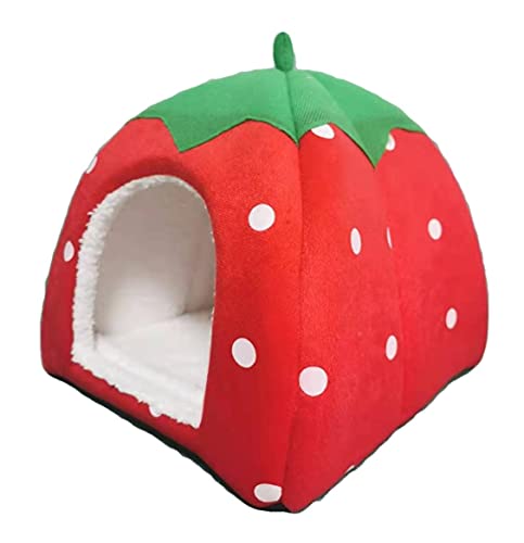 Shoptrend Cute Strawberry Small Pet Bed For Guinea Pig Rabbit Bunny Kitten Hamster 10Inch #TOP3