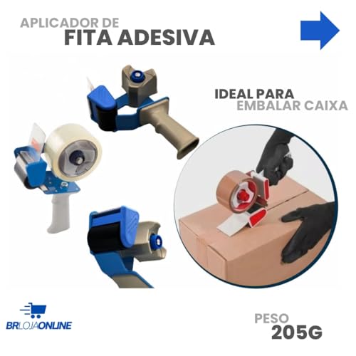 Aplicador Suporte Fita Adesiva Manual Larga 50mm p/Empacotar Caixas Mudanca