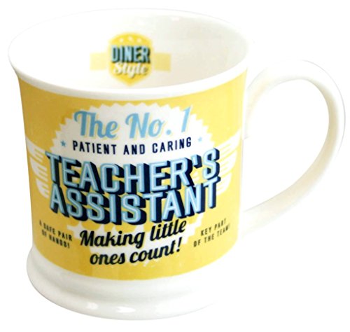 Diner Mugs COMINHKG101251 195000185 "Teacher's assistant" Mug, Yolk Yellow
