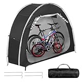 【Hochwertige Materialien für längere Haltbarkeit】 Das fahrradzelt besteht aus 210D oxford-gewebe mit einer silbernen beschichtung für hervorragenden wasser- und UV-schutz und ist mit 8 mm dicken glasfaserstangen befestigt, um einen allwetterschutz für Ihr fahrrad, motorrad, werkzeug und mehr zu bieten. Dieses Fahrradzelt reduziert die wahrscheinlichkeit von feuchtigkeit, ausbleichen, verschlechterung oder verschleiß an Ihren gegenständen