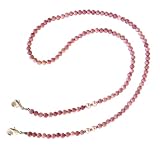 charakterperle | Edelstein Maskenkette aus Rhodonit | in Geschenk Verpackung | Praktisches Zubehör für Mund und Nasenschutz