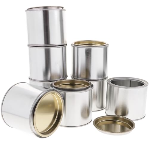 Latas para pintura y tinta herméticas con cuerpo de hierro redondo que protegen tus líquidos 8 ud