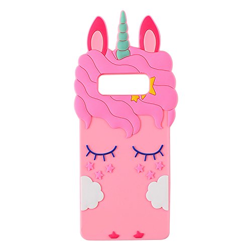 Joyleop Pink Unicorn Case for Samsung Galaxy Note 8,Cute 3D Cartoon Animal Cover,Fun Kids Girls Soft Silicone Rubber Kawaii Character Unique Shockproof Cases Protective Protector for Samsung Note8