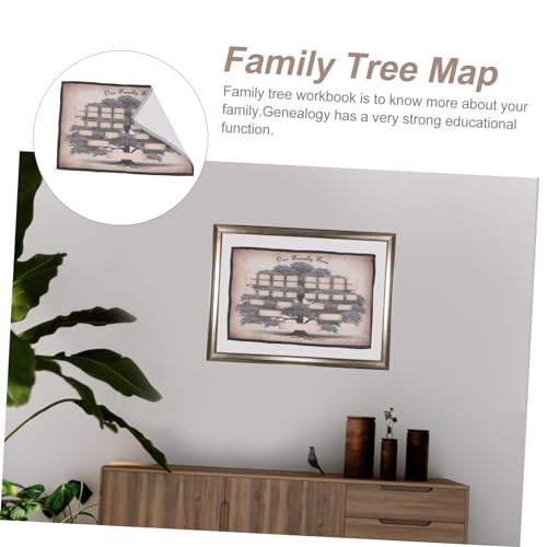 Árbol genealógico para rellenar un regalo póster familiar personalizable de aniversarios 3