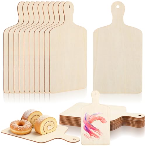 24 Mini Tablas de Cortar de Madera para Manualidades miniatura 1