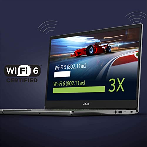 Image of Acer Swift 3 Light Laptop | Intel EVO Core i7-1165G7 | 14 inch FHD IPS | 8GB LPDDR4X | 512GB NVMe SSD | Intel Iris Xe Graphics | Wi-Fi 6 | Backlit Keyboard | Fingerprint Reader | Thunderbolt 4 |TWE Cloth