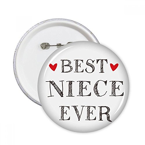 Badge bouton coeur meilleure nièce jamais | Cadeau vêtement ado