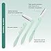 Contours Rx Dermal Blades Stainless Steel Touch-up Tool Removes Fuzzy Facial Hair, Bikini Line, Arms, Knuckles, Back of Neck & Upper Lip – Portable & Long Lasting, 3pk