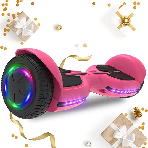 TOMOLOO Music-Rhythmed Hoverboard 6.5 inch Electric Scooter UL2272 Certificated with Bluetooth Speaker LED Lights Kids and Adult Two-Wheel Self-Balancing Scooter