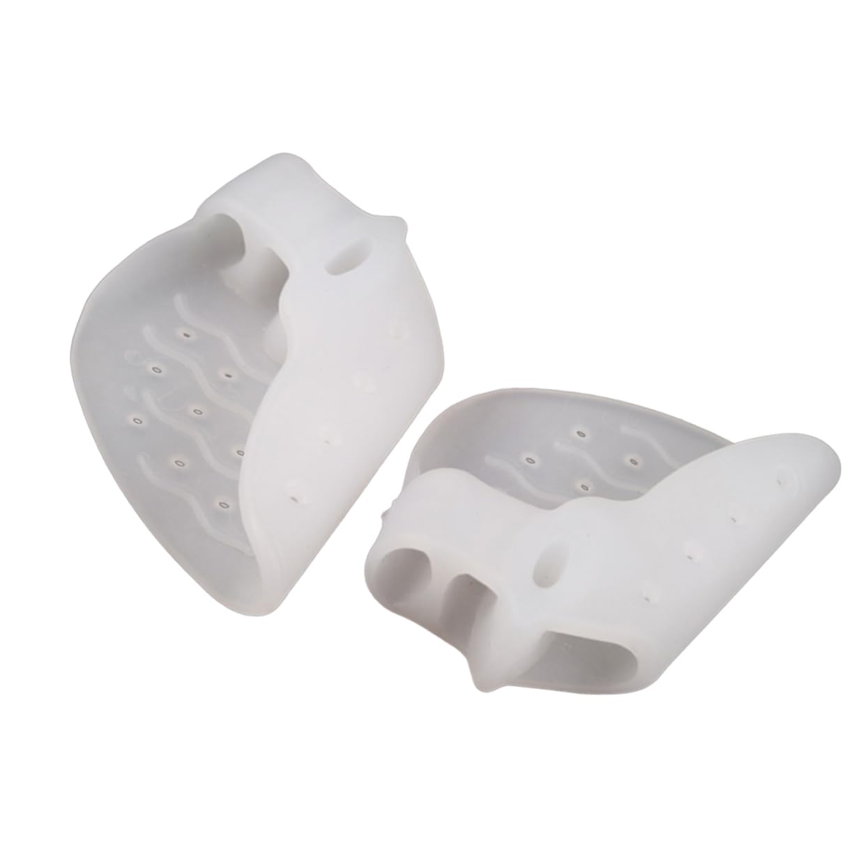 FRCOLOR 2Pairs Three Hole Toe Separator Braces for Relief Soft Gel Aligners for Comfortable Foot Support