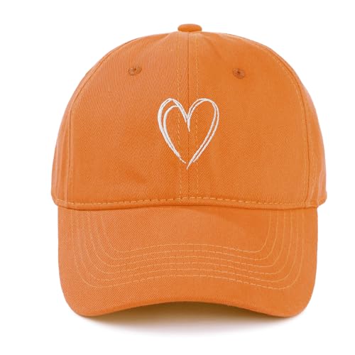 Womens Baseball Caps Orange Cute Baseball Caps for Women Men Trendy Adjustable Cute Hats Ideal for Workout Golf Running