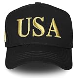 Trump USA 45-47 Hat Black/Gold