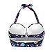 GETELINSENG Rainbow Moon Skull Print Bathing Suit Top for Women Elastic Strappy Swimsuit Tops Y2K Fashion Back Button Bikini Suit