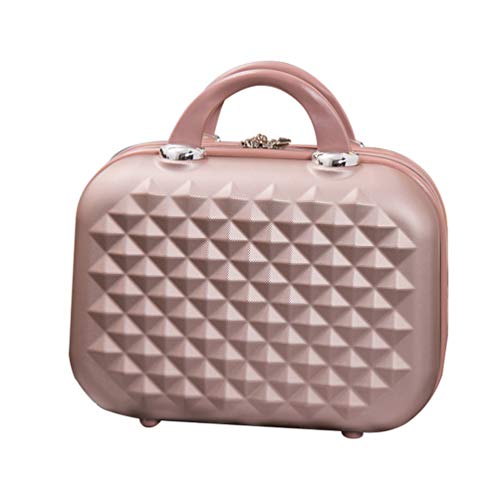 OttoBen Kosmetiktasche Kosmetik Koffer Tragbar Leicht Wasserdicht Schminktasche Kulturtasche Reißverschluss Toilettenartikel Lager Veranstalter Zum Damen Mädchen Roségold Cover
