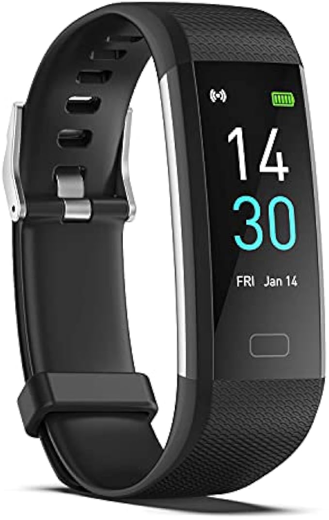 ENGERWALL Fitness Tracker with Step Counter/Calories/Stopwatch, Activity Tracker with Heart Rate Monitor, IP68, Health Tracker with Sleep Tracker, Smartwatch, Pedometer Watch for Women Men Kids