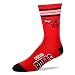 For Bare Feet NBA 4 Stripe Deuce Crew Men Socks-Chicago Bulls-Large (10-13)
