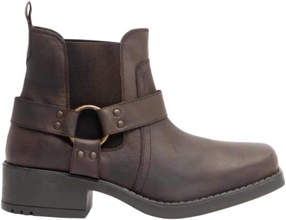 M486B Mens Chelsea Boots In Dark Brown .