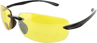 Pink Ribbon Shades Bifocal Sports Sunglasses - 2-Pack With Smoke & Yellow Night Driving Lenses