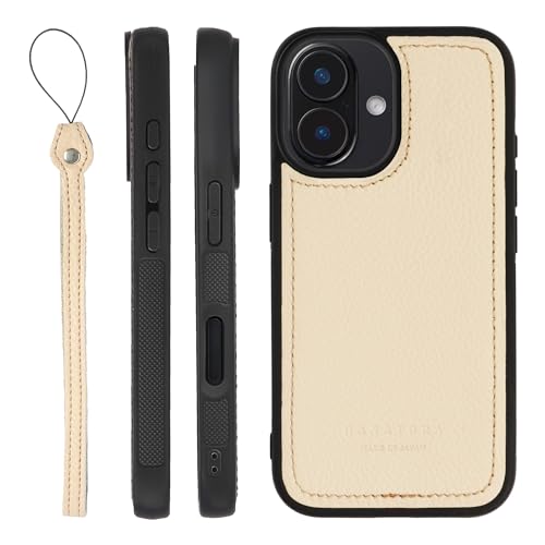 HANATORA for iPhone 16Plus �P�[�X �{�v ���{�� �ϏՌ� �X�}�z�P�[�X �X�}�z �X�g���b�v �t�� �V�������N�J�[�t���U�[ �M�t�g �}�O�l�b�g�Ȃ� �z���C�g SPGJP-16Plus-White