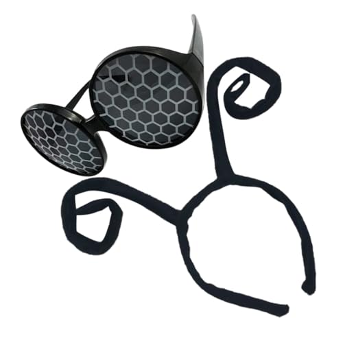 TOYANDONA Diadema con Antenas de Hormiga Negra para Disfraz de Insecto Cosplay, Accesorio para Fiesta y Carnaval, Set Ligero y Cómodo para Adultos, Adecuado para Halloween y Cumpleaños