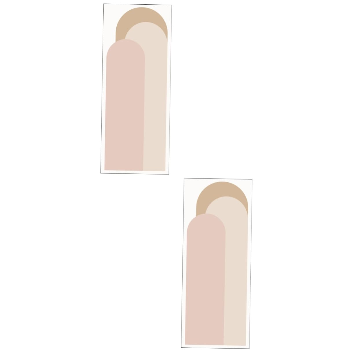 Autocollants muraux géométriques PVC lot de 2 décoration murale adhésive salon facile à décoller