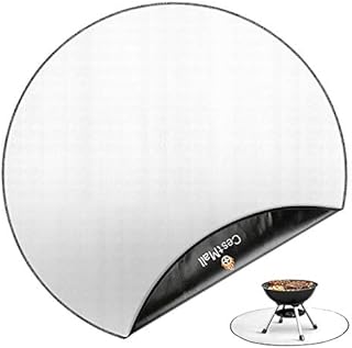 Round Fire Pit Mat Deck Protector 30'', CestMall Fireproof Pad Heat Deflector BBQ Floor Protective Mat 2 Layers Fire Resistant for Under Outdoor Grill, Deck Defender, Chiminea, Grass, Patio, Bonfires