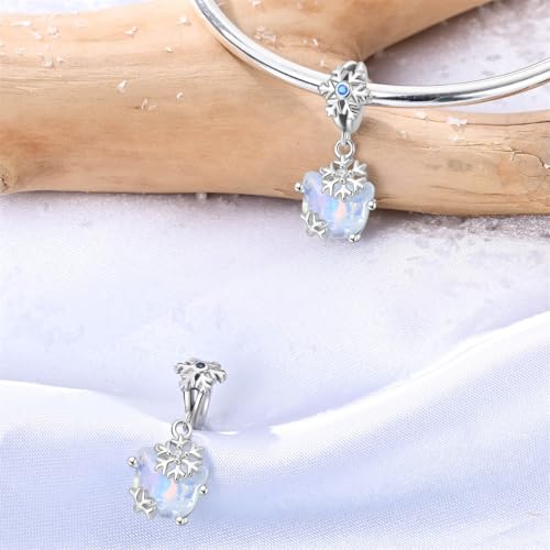 Image of 925 Sterling Silver Charms,Hypoallergenic Beads,Compatible with Pandora Bracelets and Necklaces,Women Holiday Gift Pendants