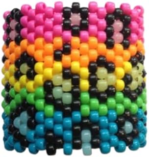 Kandi Cuff Scene Acessories with Leopard Patterns Dopamine Beads, Daily, Festival Clubwear, Rave Party Lovers, Plur