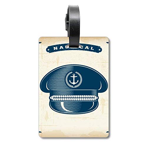 Étiquette d'identification pour valise au motif marin et navigation militaire