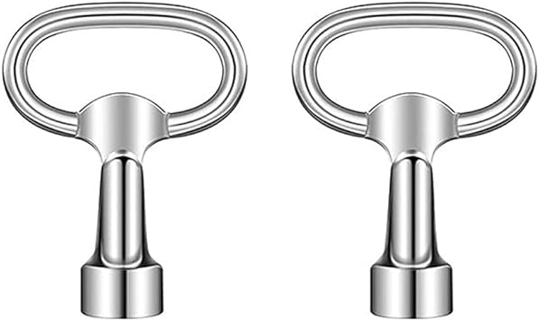 2Pcs Gas Meter Key, 9mm Triangular Spanner Key Utility Key for Opening Gas Meter Box Electric Meter Box Distribution Cabinet Silver