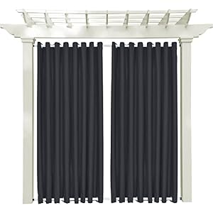 Macochico Grommet at Top and Bottom Burgundy Outdoor Water Resistant Curtains Dustproof Privacy Protection Heat Insulated for Patio Garden Backyard Cabana 100Wx102L (1 Panel) 100"W x 102"L (