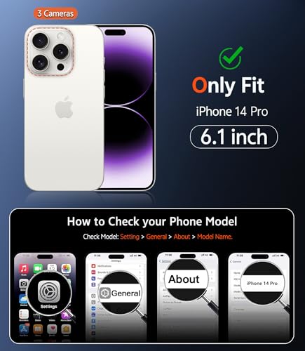 Image of FNTCASE for iPhone 14 Pro Case: Clear Magnetic Phone Cases with Screen Protector Compatible with Magsafe Slim Anti Yellowing Rugged Shockproof Protective Transparent Cell Phone Cover (B-Purple)