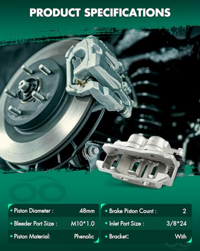 Image of SCITOO 18B4841 18B4840 Front Left & Right Disc Brake Calipers w /Bracket Fit For Ford For Crown Victoria 2003-2011,For Mercury For Marauder 2003-2004, Double Pistons
