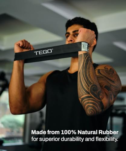 Image of TEGO Mini Loop Resistance Bands for Strength, Mobility & Recovery | Set of 4 | Natural Rubber | Durable & Versatile | Ideal for Home Workouts, Glutes, Rehab & Stretching