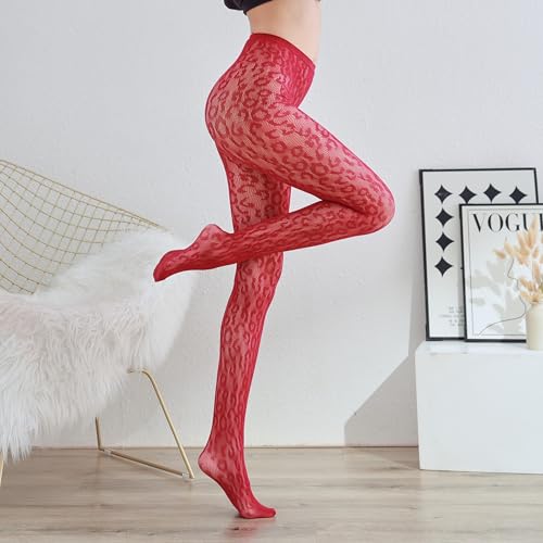Image of Sahabowi Fishnet Pantyhose For Women Sheer High Waist Tights Control Top Mesh Stockings, Pantyhose12