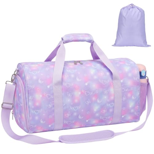 Image of Bagseri Dance Bag for Girls - Kids Duffle Travel Bag with Shoe Compartment