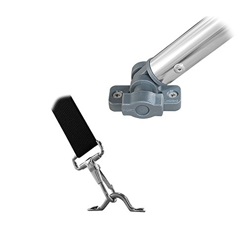 image for MSC 3 Bow 4 Bow Bimini Top Boat Cover with Rear Support Pole and Stora