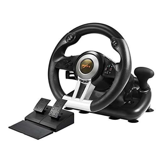 PXN V3II PC Racing Wheel, USB Car Race Gaming Steering Wheel with Pedals for Windows PC/PS3/PS4/Xbox One/Nintendo Switch