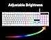 Gaming LED Backlit Keyboard and Mouse Combo CHONCHOW USB Wired Rainbow Key Board Mice Set Mechanical Feeling Compatible with PS4 PC Windows Mac Black (White Combo)