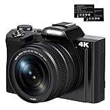 IEBRT Digital Camera 4K Video Camera Camcorder 16X 48MP Digital Zoom WiFi YouTube Vlogging Camera 3.5' IPS Touch Screen Camera with Macro and Wide Angle Lens