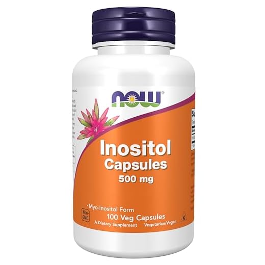 Now Foods, Inositol, 500mg, 100 Cápsulas veganas, Probado en Laboratorio, Vitamina B8, Sin Gluten, Sin Soja, Vegetariano