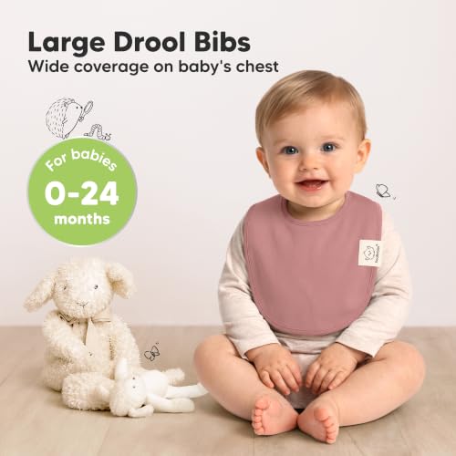 Image of KeaBabies 8-Pack Organic Baby Bibs for Drooling and Teething (Boho) | Soft Cotton Bibs for Baby Girl, Boy, Extra Absorbent, Easy to Clean & Put On, Toddler, Newborn, Infant 0-24 Months